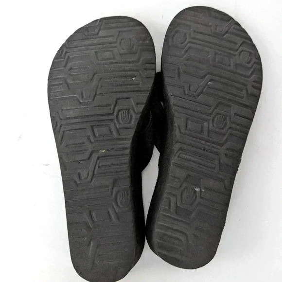 Teva Mush Black Wedge Flip Flop Sandals - Picture 7 of 11